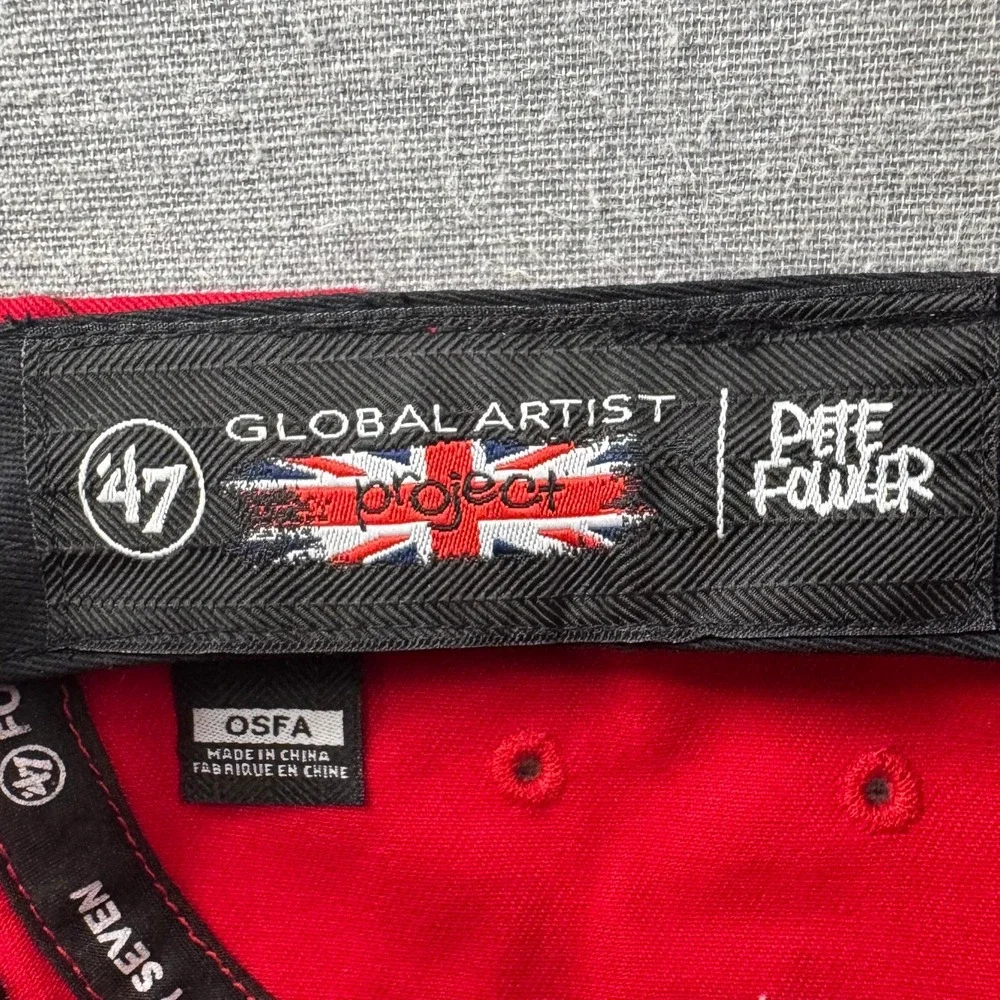 Chicago Bulls 5-Panel Hat Red '47 Strapback Global Artist Project Pete Fowler